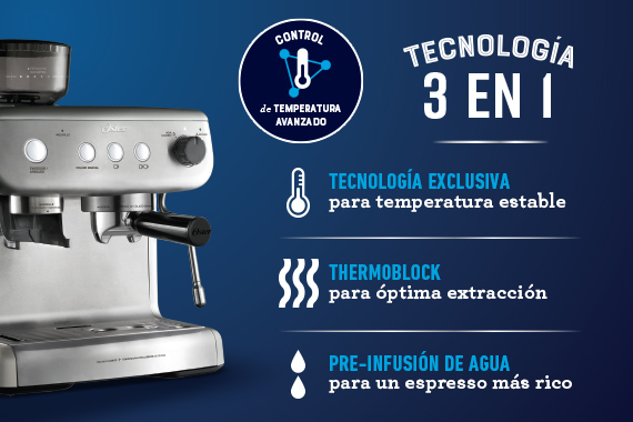 Cafetera Express Oster EM7300 Con Molinillo de Café - Tienda Imco